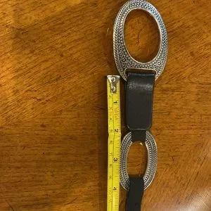 Suzi Roher Black Vintage O-Ring Leather Belt Suzi Roher | Accessories | Suzi Roher Black Vintage Oring  main image 2